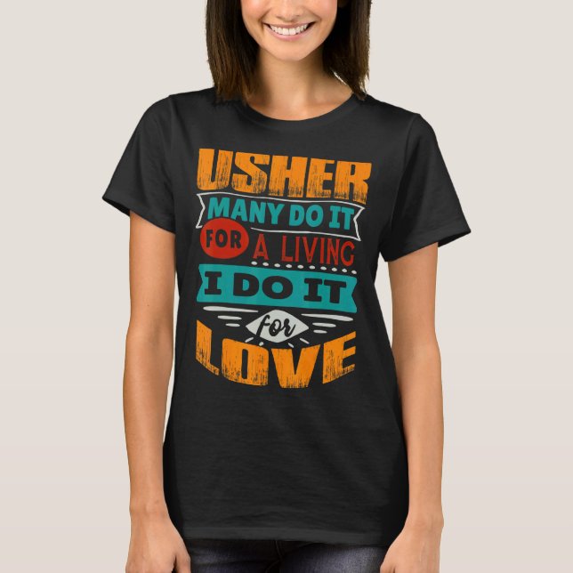 T-shirt Citation D'Usher Je Suis Echocardiographer Pour L' (Devant)