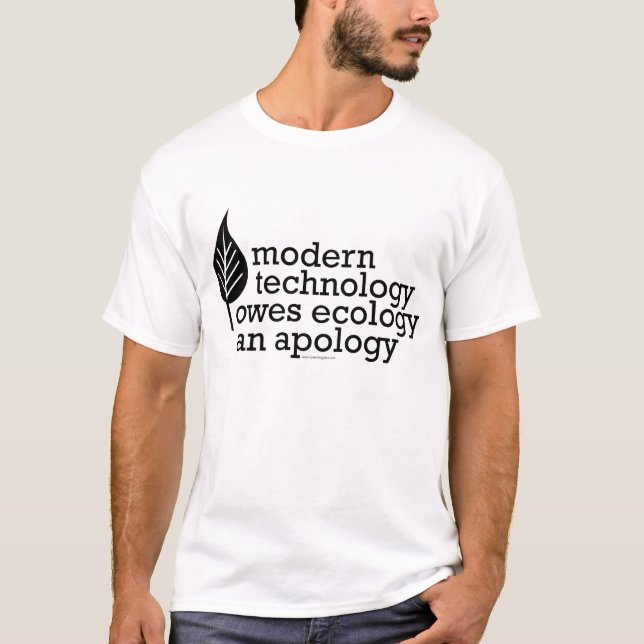 T-shirt Citation Écologie / Technologie (Devant)