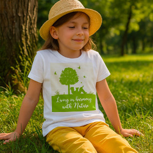 T-shirt Citation écologique Vivre en harmonie avec la natu