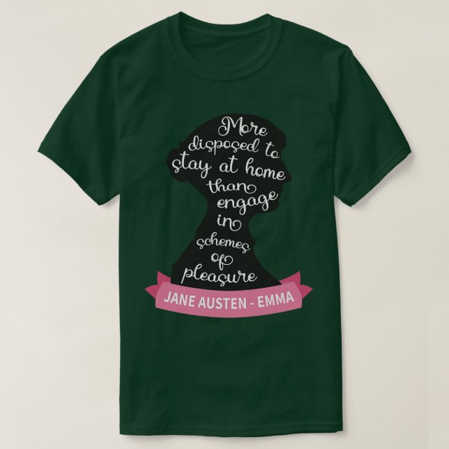 T-shirt Citation Emma IVAusten Silhouette (Design devant)