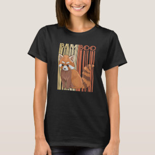 T-shirt Citation En Bambou Pour Un Gardien Zoo Rouge Panda