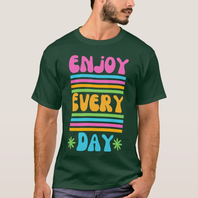 T-shirt Citation esthétique rétro colorée rétro (Devant)