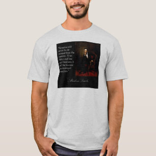 T-shirt Citation et portrait d'Abraham Lincoln