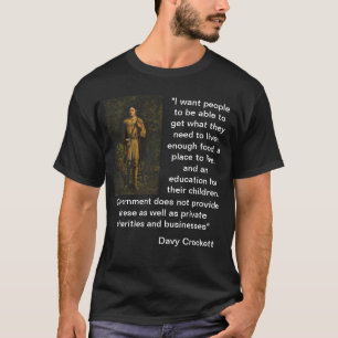 T-shirt Citation et portrait de Davy Crocket "je veux des