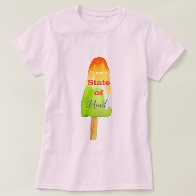 T-shirt Citation été popsicle chaux sorbet nourriture mign (Design devant)