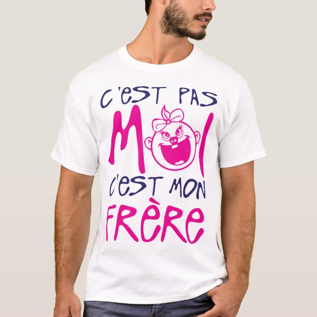 T-shirt citation famille frere moi pas humour bebe enfant  (Devant)