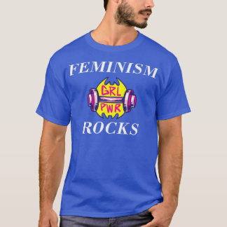 T-shirt Citation Féministe Féministe Dit Rocks Style Power