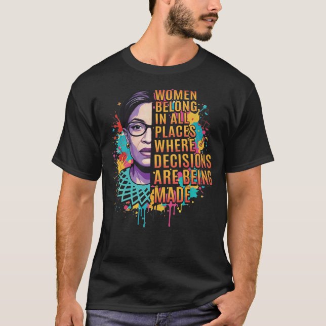 T-shirt Citation féministe Tee avec la conception de l'aut (Devant)