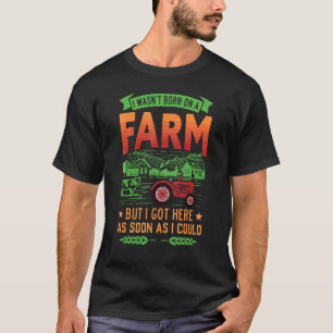 T-shirt Citation Ferme Agricole Tracteur Vache Homme Fem