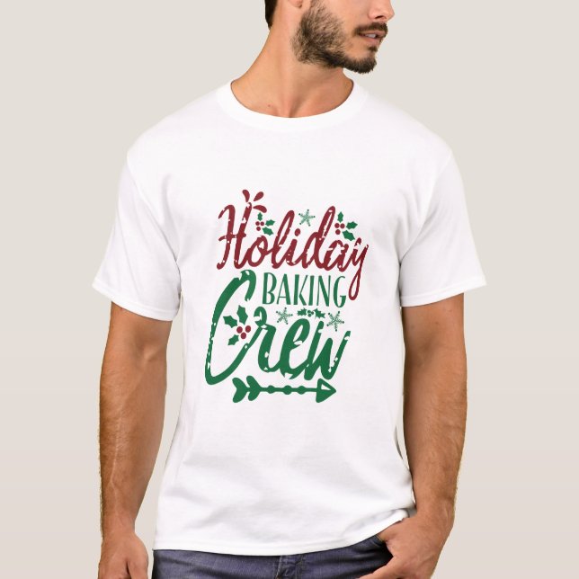 T-shirt Citation festive de l'équipage de cuisine de vacan (Devant)