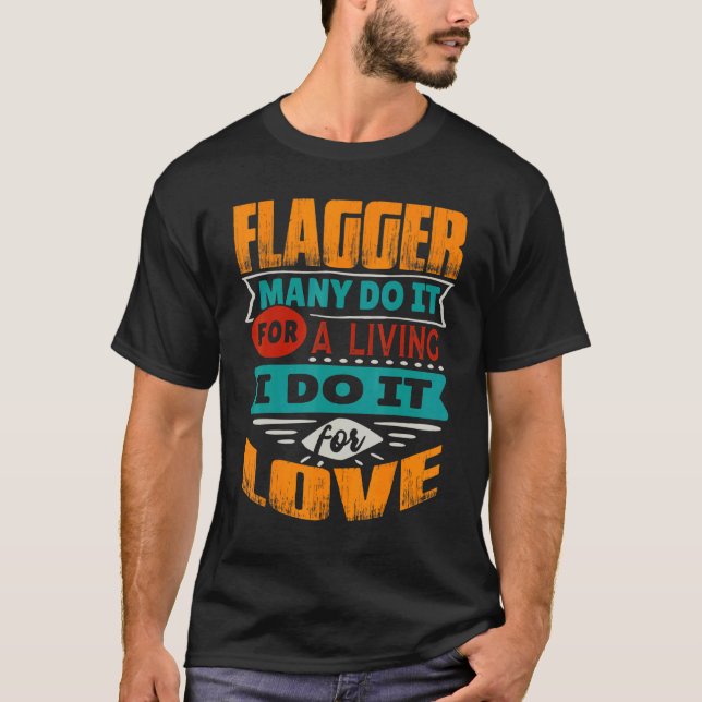 T-shirt Citation Flagger Je Suis Echocardiographer Pour L' (Devant)