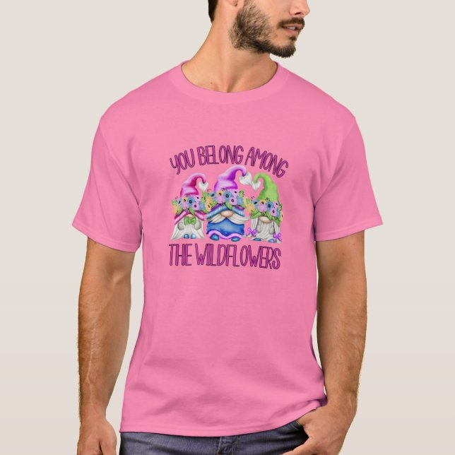 T-shirt Citation Fleur sauvage Rose Pour Hippies Floral Fl (Devant)