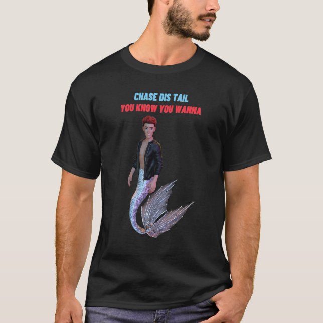 T-shirt Citation Flirty Avec Merman Dans La Veste En Cuir (Devant)