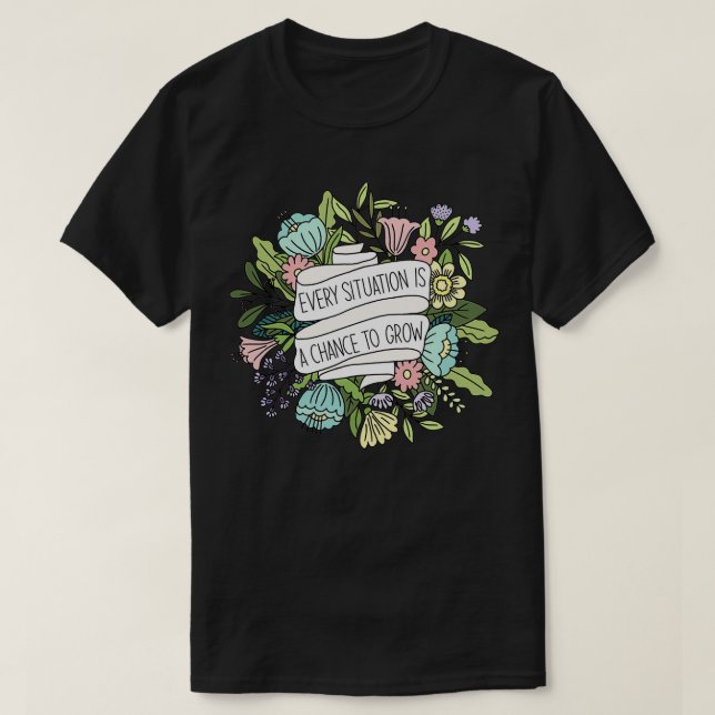 T-shirt Citation Florale positive (Design devant)
