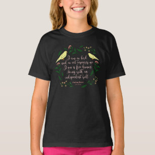 T-shirt Citation florale verte Jane Eyre Charlotte Bronte