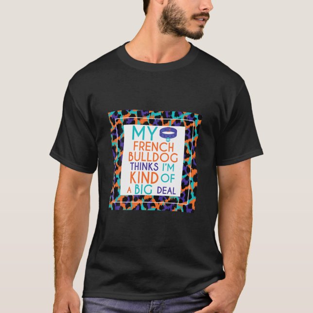 T-shirt Citation française mignonne de l'amant de Bulldog (Devant)