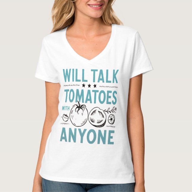 T-shirt Citation Funny Cherry Tomato Parlera Tomates (Devant)