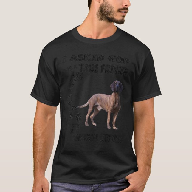 T-shirt Citation Hanoverian Hound Maman Papa Print, Hanovr (Devant)