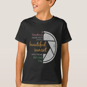 T-shirt Citation heureuse Paramètres d'appareil photo drôl