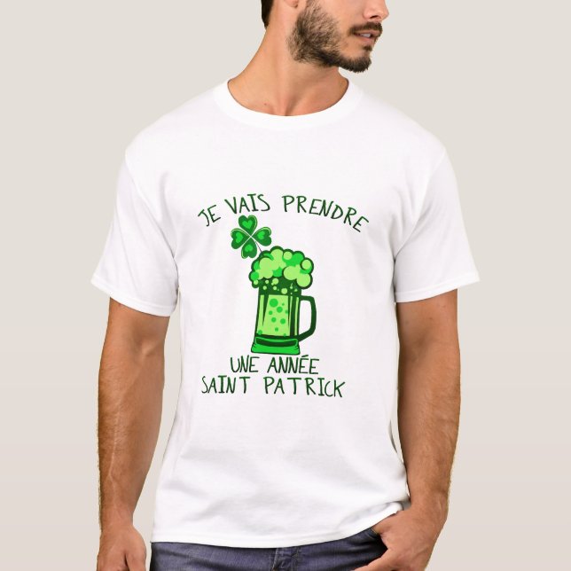 T-shirt citation humour alcool saint patrick annee sabbati (Devant)