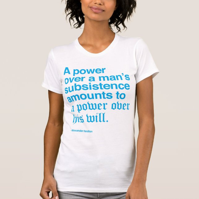T-shirt Citation I d'Alexander Hamilton - bleu (Devant)