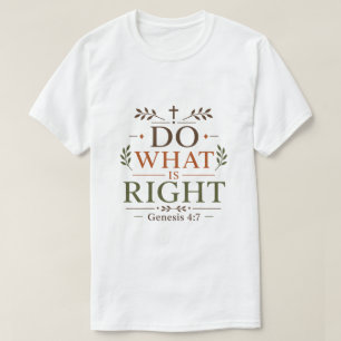 T-shirt Citation Inspirante Chrétienne : Fais Ce Qui Est J