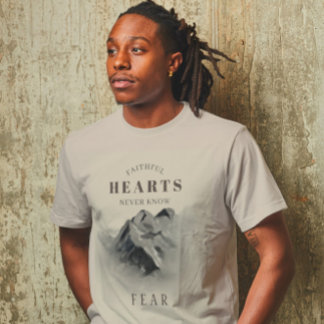 T-shirt Citation Inspirante de Foi en Montagne à l'Aquarel