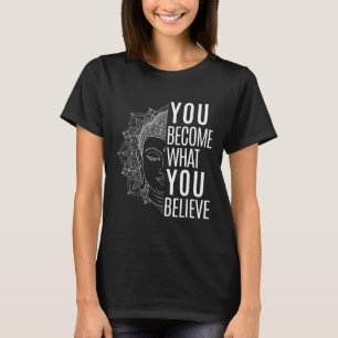 T-shirt Citation inspirante de la loi d'attraction Bouddha