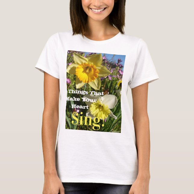 T-shirt Citation Inspirationnelle Daffodique Ressort Flora (Devant)