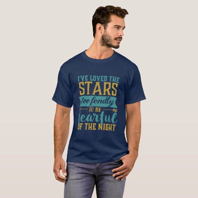 T-shirt Citation Inspirationnelle Étoiles Geek spatial Ast (Devant entier)