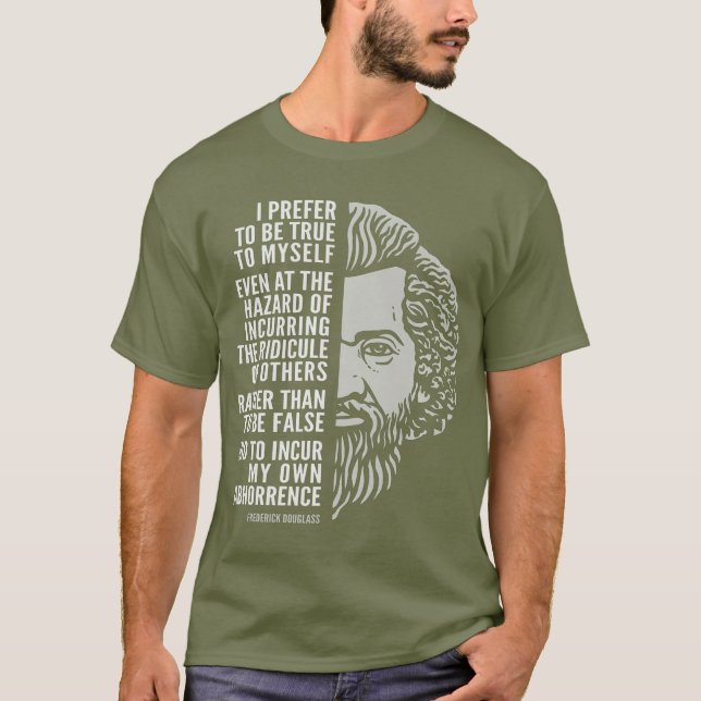 T-shirt Citation Inspirationnelle Frederick Douglass Vérit (Devant)