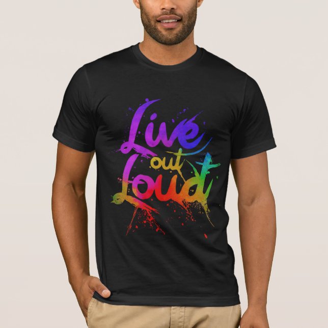 T-shirt Citation inspirationnelle (Live Out Loud) design p (Devant)