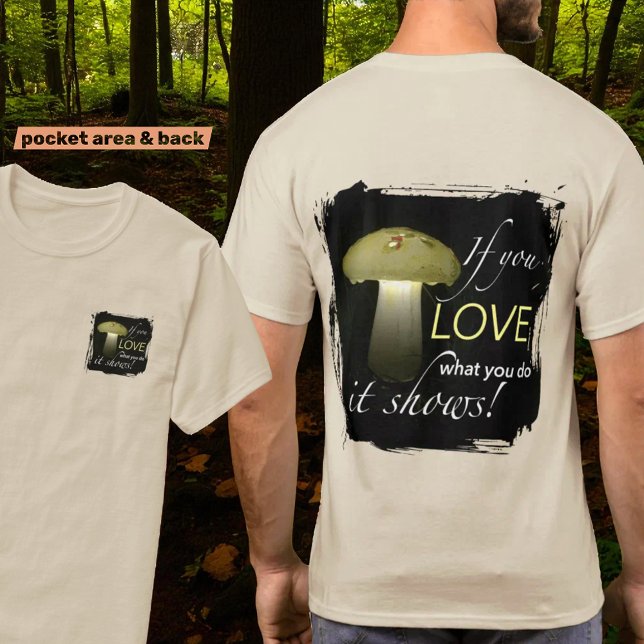 T-shirt Citation Inspirationnelle Lumière Solaire Du Champ (front pocket and back design)