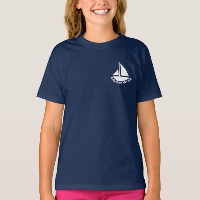T-shirt Citation Inspirationnelle Naviguez votre bateau de (Devant)