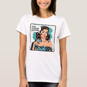 T-shirt Citation Inspirationnelle Vintage Glam Girl des an