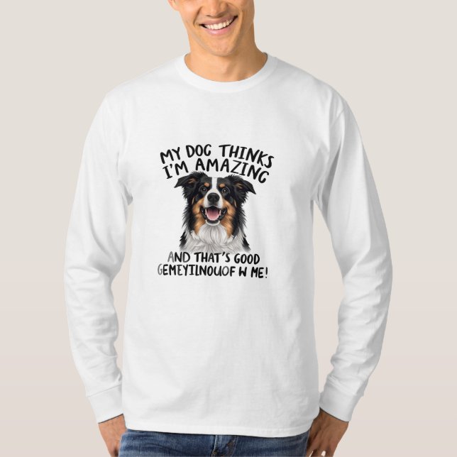 T-shirt Citation Joie Chien (Devant)