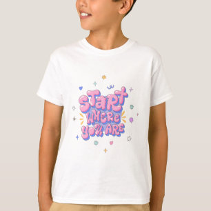 T-shirt Citation Lettre Bulle Colorée
