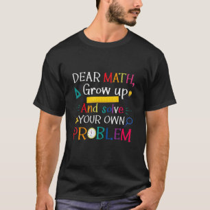 T-shirt Citation Math Pour Filles Garçons Ados Hommes Reto
