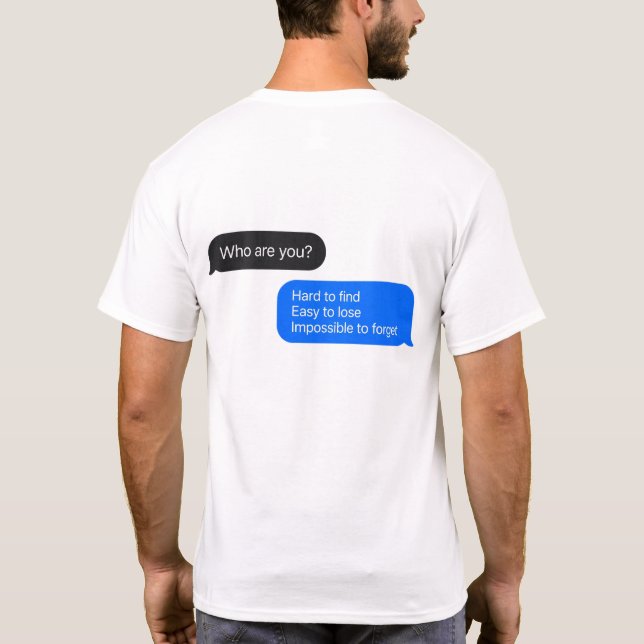 T-Shirt Citation Message Bulle de Texte - Qui Êtes (Dos)