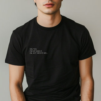 T-shirt Citation minimaliste amusante "Je ne suis pas sur"