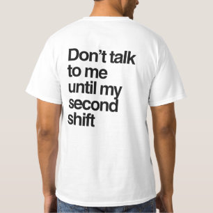 T-shirt Citation minimaliste Ne me parlez pas pour le trav