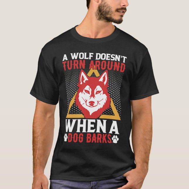T-shirt citation motivante pour les animaux de loup (Devant)