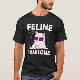 T-shirt Citation Motivational Félin Incroyable Chat Pun In