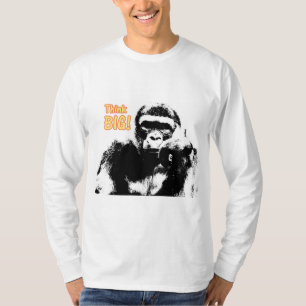 T-shirt Citation Motivationnelle Gorilla Pop Art Élégant M