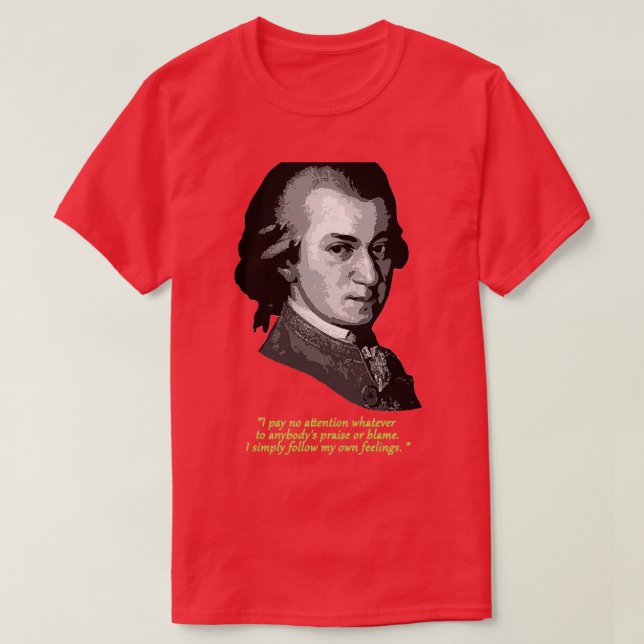 T-shirt Citation Mozart (Design devant)