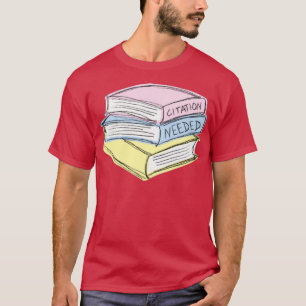 T-shirt Citation nécessaire Coloris Livres pastel