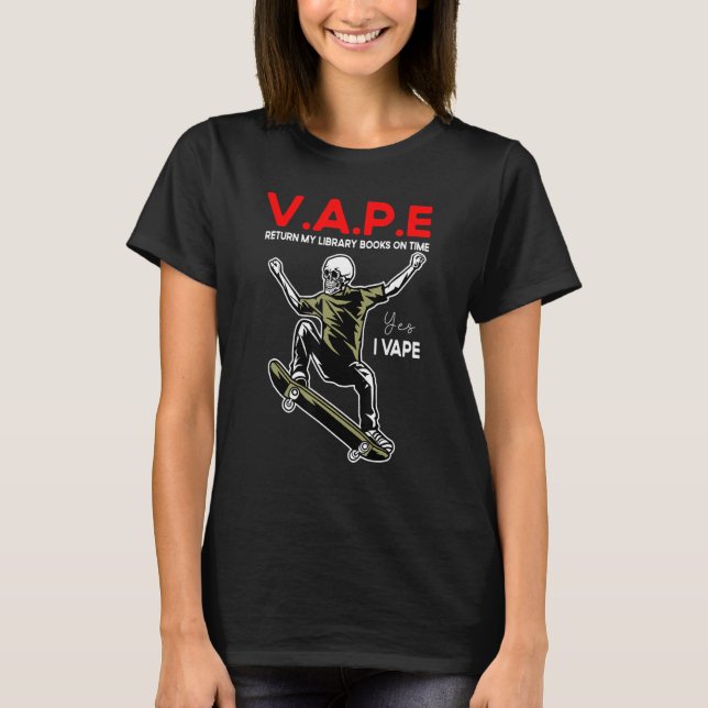 T-shirt Citation Oui Je Vape Retourner Mes Livres De Bibli (Devant)