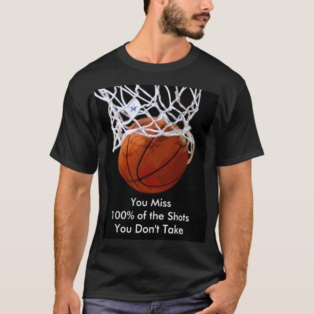 T-shirt Citation Panoramique Motivation Basketball (Devant)