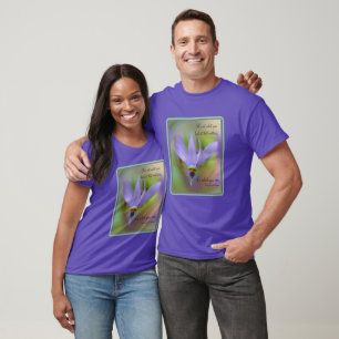 T-shirt Citation Perception Fleur violet Inspiration