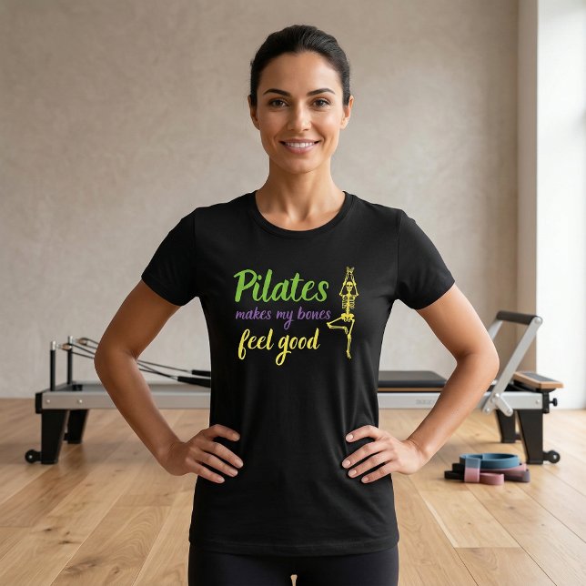 T-shirt citation Pilates fait du bien à mes os (Pilates Tshirt)